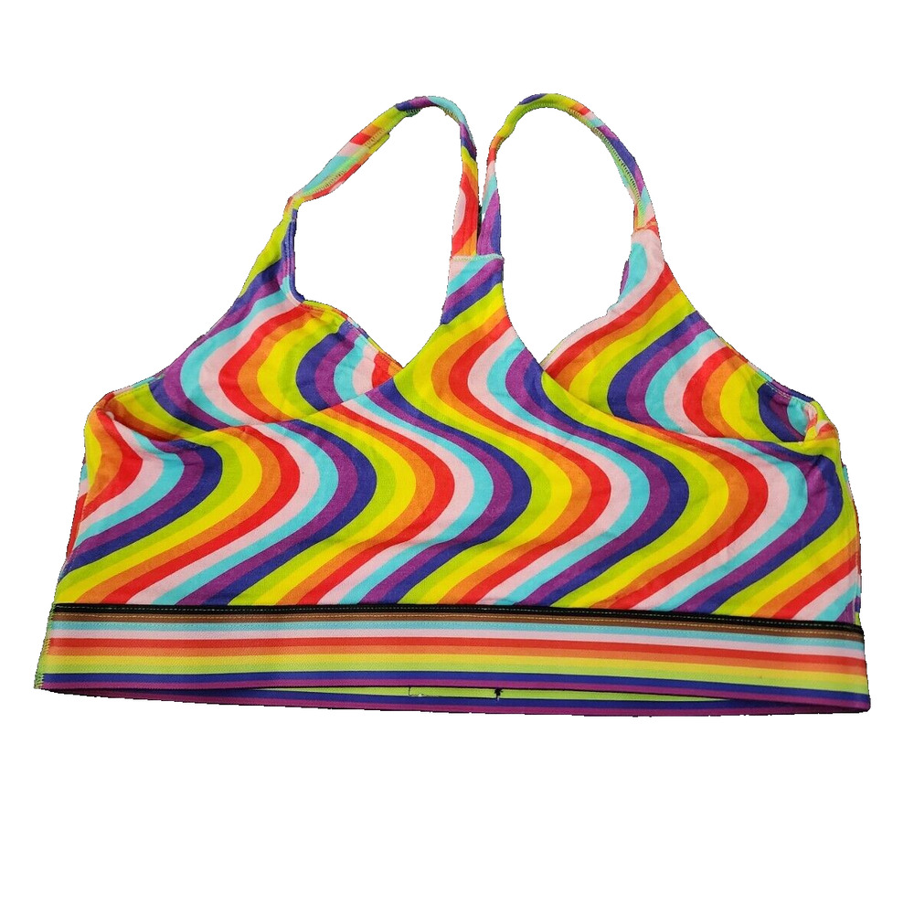 Woxer Icon‎ Women Size Large Multi-Colored Slim Racerback Bralette V-Neck